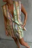 Fiesta Longline Waistcoat sold by Never Fully Dressed