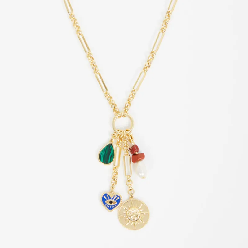Gold Plated Balearic Sun Cluster Necklace sold by Never Fully Dressed