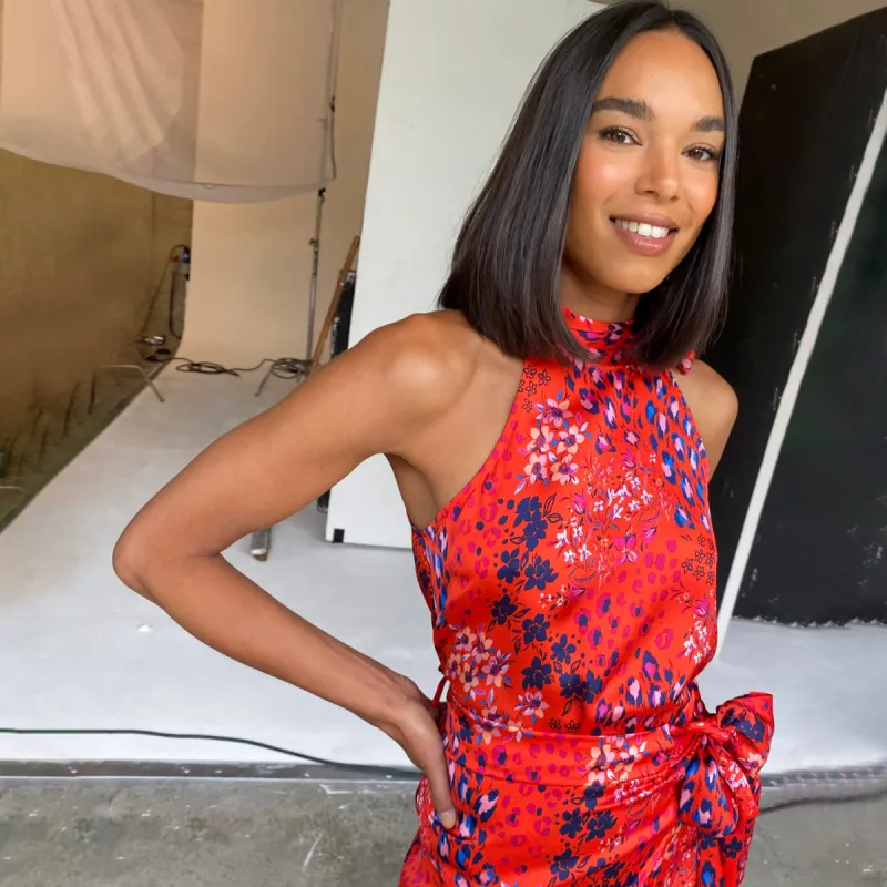 Red Mallorca Scarlett Top sold by Never Fully Dressed