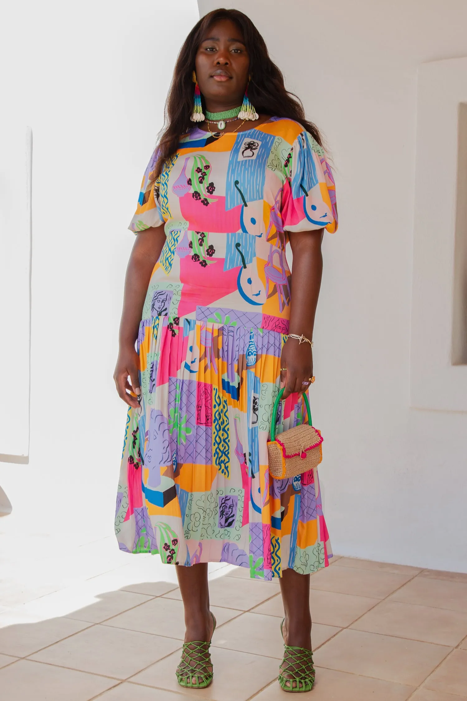 Portrait Midi Dress sold by Never Fully Dressed product image thumbnail 4
