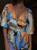 Blue Gigi Sadie Wrap Dress sold by Never Fully Dressed
