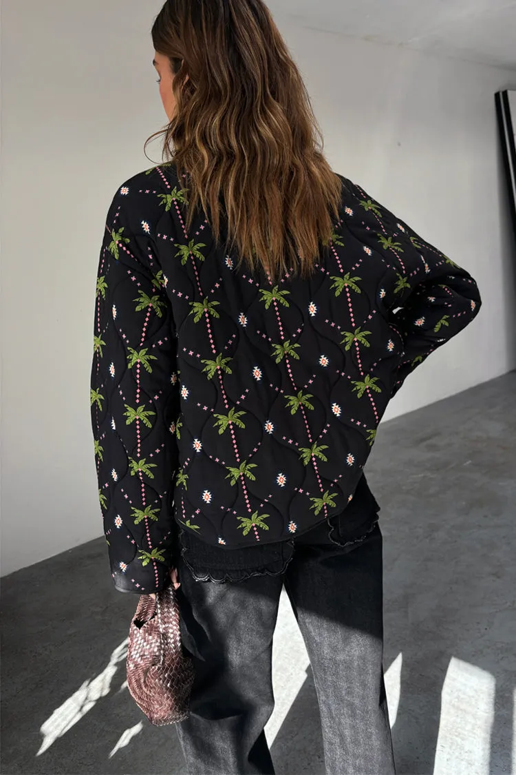 Midnight Havana Quilted Jacket sold by Never Fully Dressed product image thumbnail 5