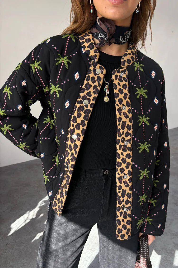 Midnight Havana Quilted Jacket sold by Never Fully Dressed product image thumbnail 2