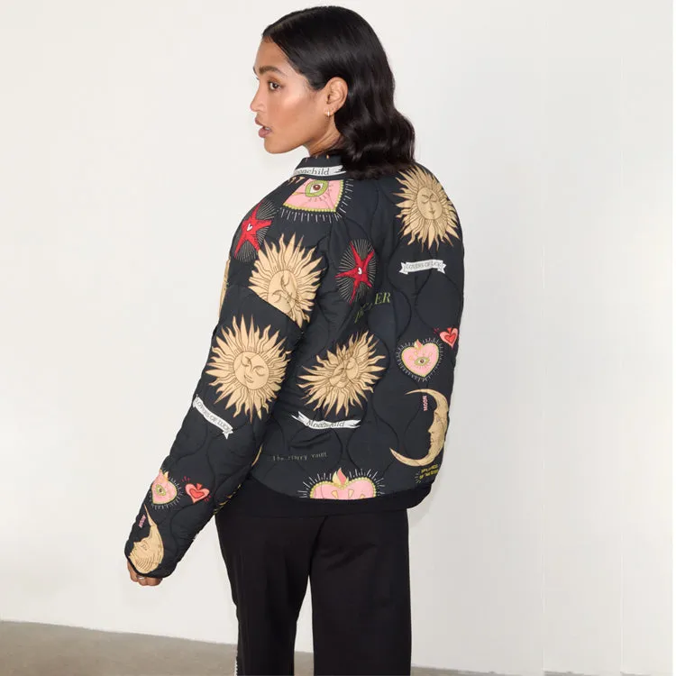 ミハイル様ancellm PADDED QUILTING  JKT ANCELLM - PADDED QUILTING COLLARLESS JACKET/BLACK | NapsNote