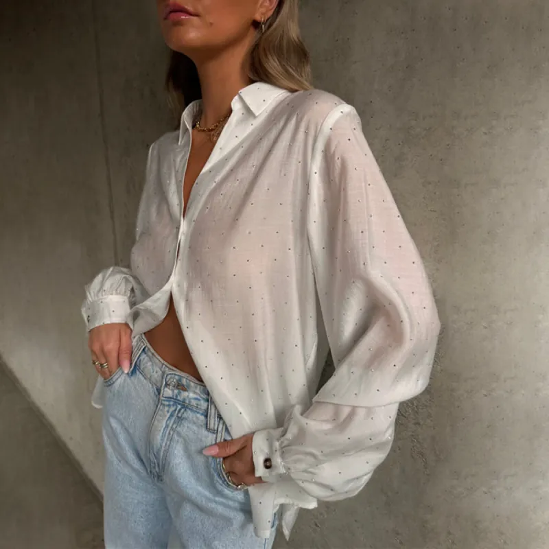 White Stud Miley Shirt sold by Never Fully Dressed