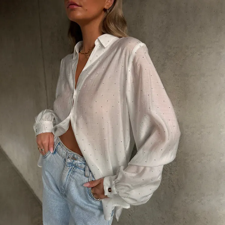 White Stud Miley Shirt sold by Never Fully Dressed