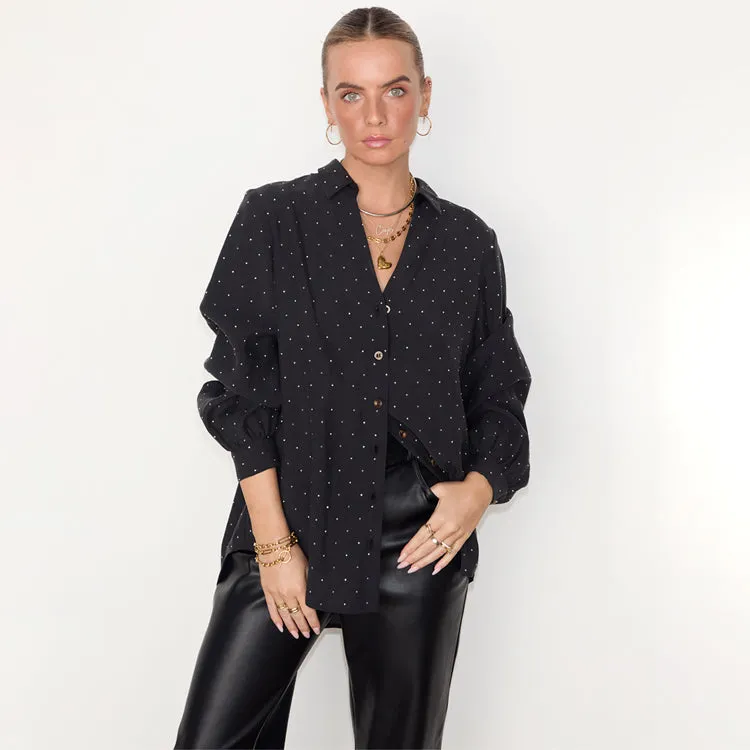 Black Stud Miley Shirt sold by Never Fully Dressed