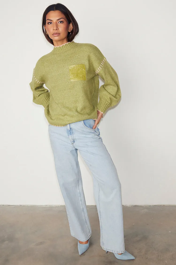 Olive Virgo Jumper sold by Never Fully Dressed product image thumbnail 3