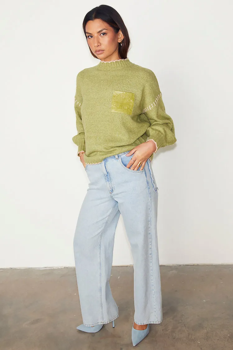 Olive Virgo Jumper sold by Never Fully Dressed product image thumbnail 5