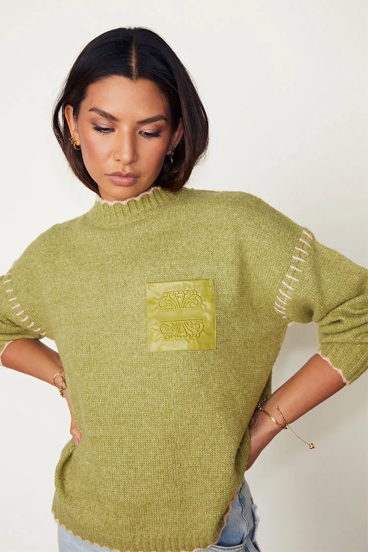 Olive Virgo Jumper sold by Never Fully Dressed product image thumbnail 2