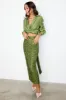 Olive Sequin Jaspre Skirt sold by Never Fully Dressed