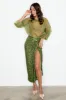 Olive Sequin Jaspre Skirt sold by Never Fully Dressed