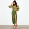 Olive Sequin Jaspre Skirt sold by Never Fully Dressed