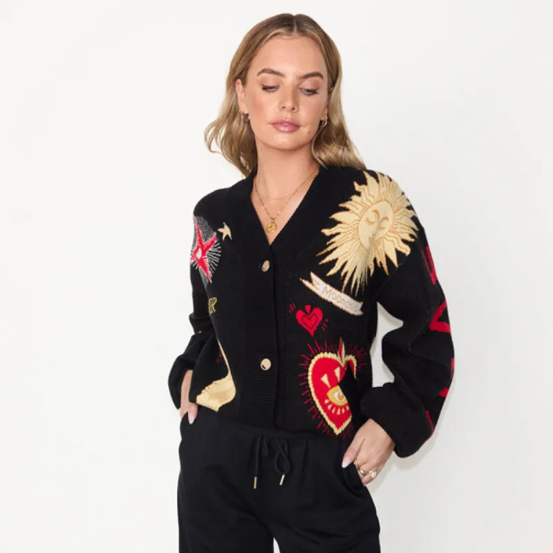 Black Mystical Cardigan sold by Never Fully Dressed