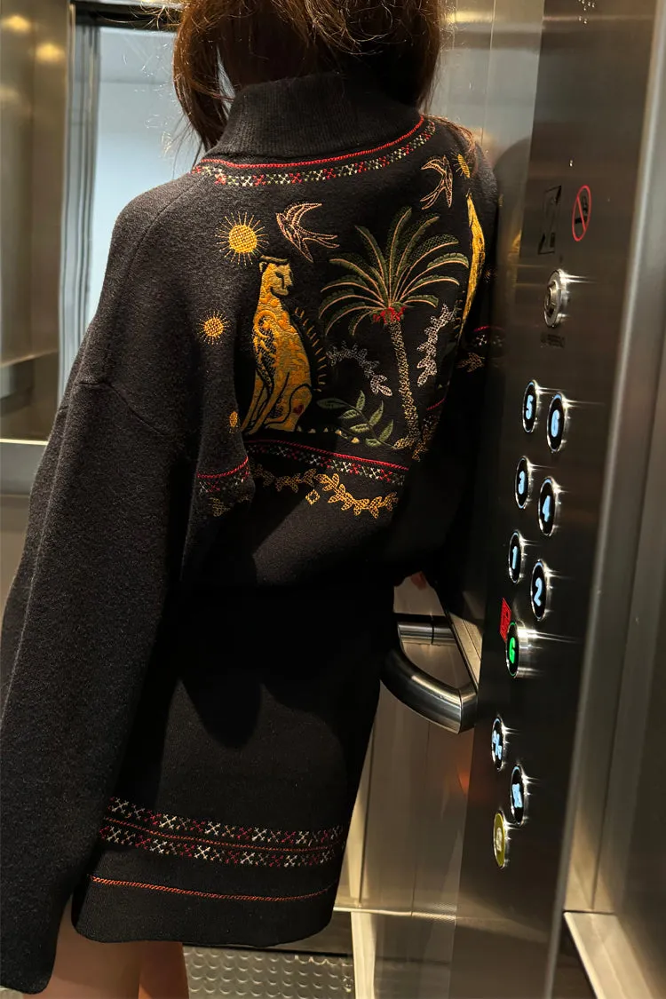 Black Running Wilder Astrid Cardigan sold by Never Fully Dressed product image thumbnail 4