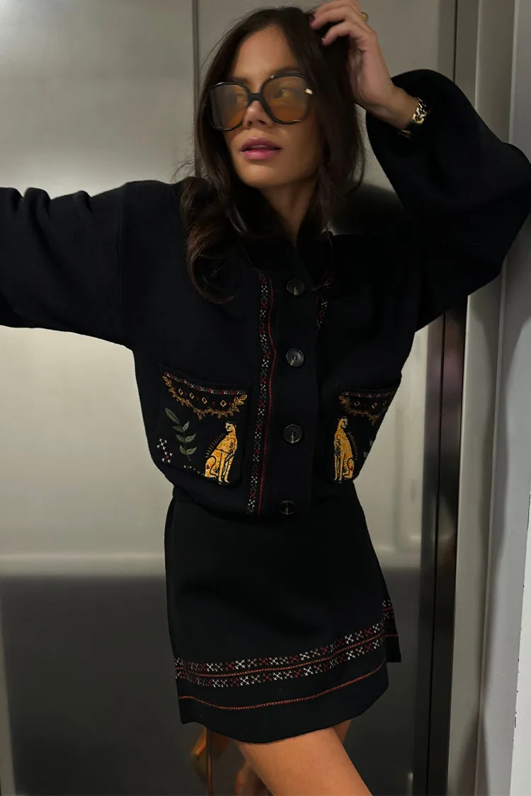 Black Running Wilder Astrid Cardigan sold by Never Fully Dressed product image thumbnail 2