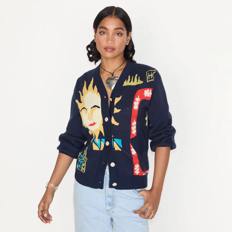 Navy Sundazed Cardigan sold by Never Fully Dressed