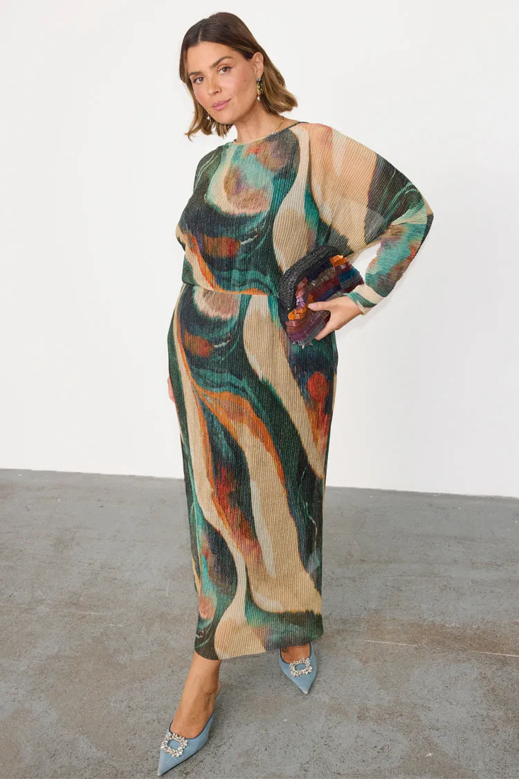 Green Plisse Didi Dress sold by Never Fully Dressed product image thumbnail 2