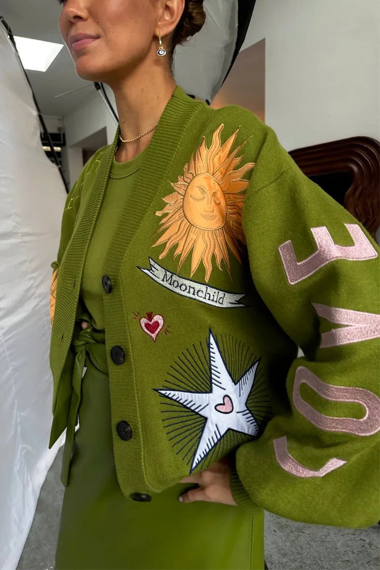 Green Mystical Knit Cardigan sold by Never Fully Dressed product image thumbnail 3