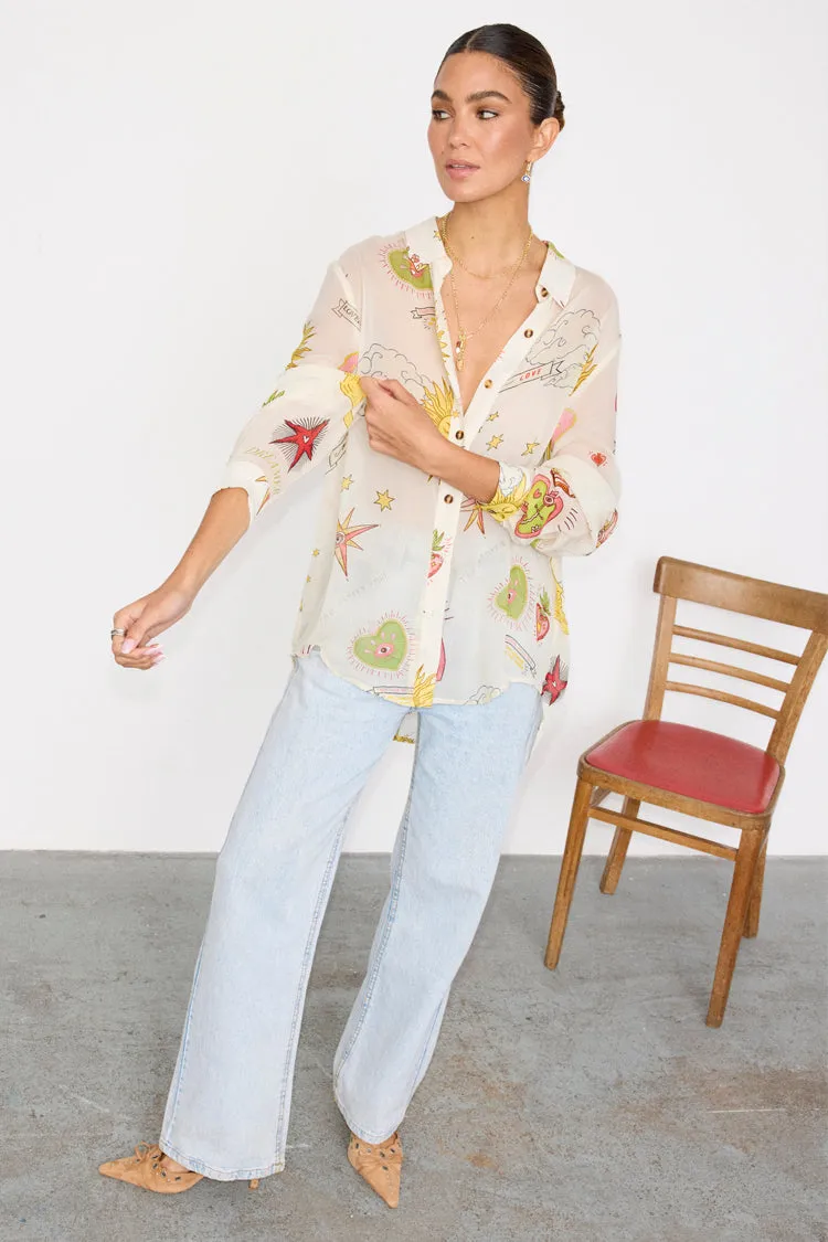 Cream Mystical Shirt sold by Never Fully Dressed product image thumbnail 3