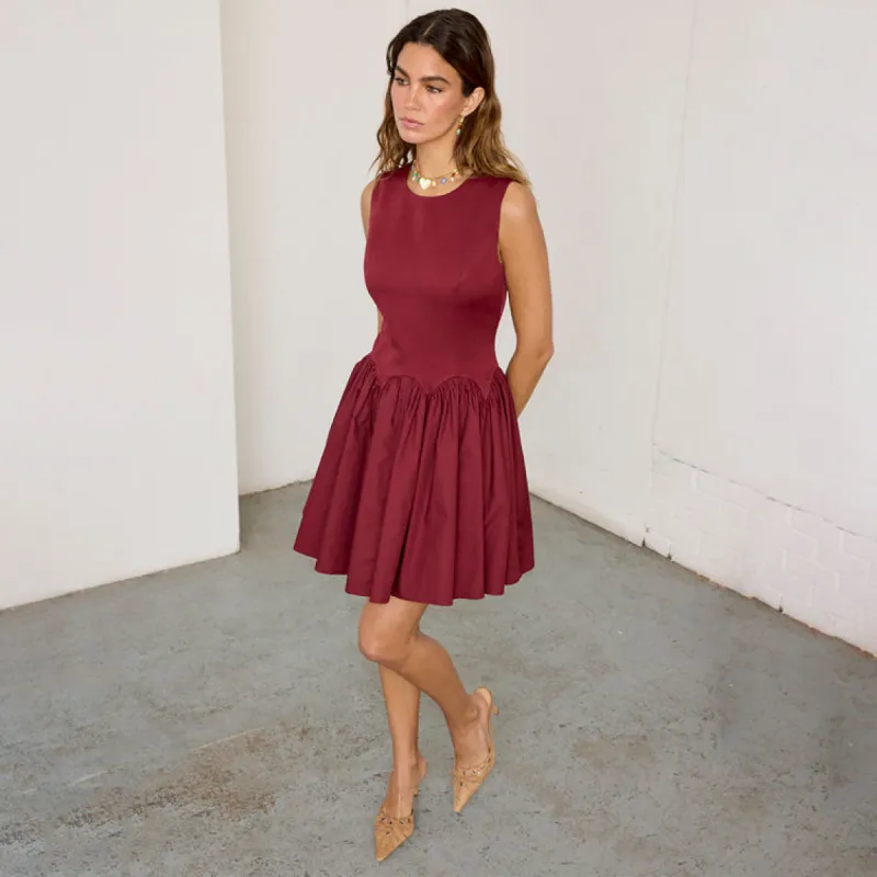 Burgundy Mini Monika Dress sold by Never Fully Dressed