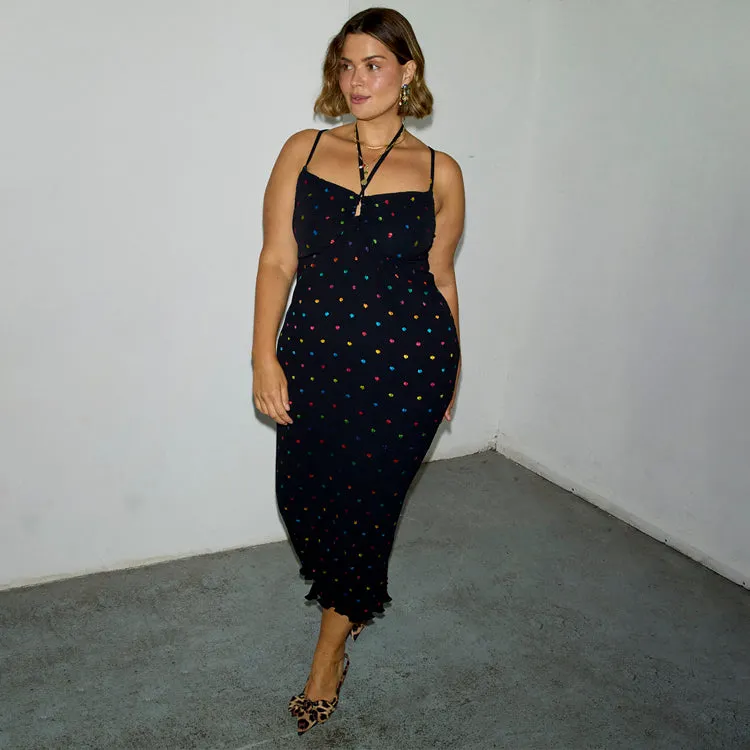 Multi Spot Megan Dress sold by Never Fully Dressed