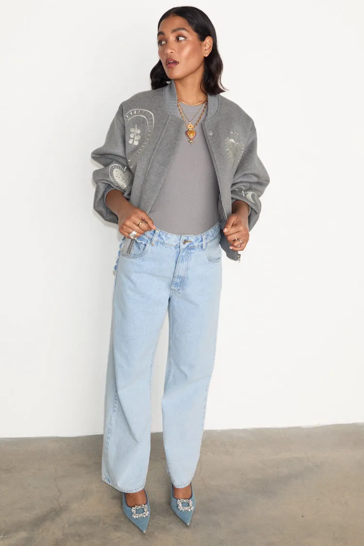Grey Midnight Romance Bomber sold by Never Fully Dressed product image thumbnail 5