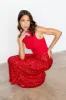 Red Sequin Dorris Skirt sold by Never Fully Dressed