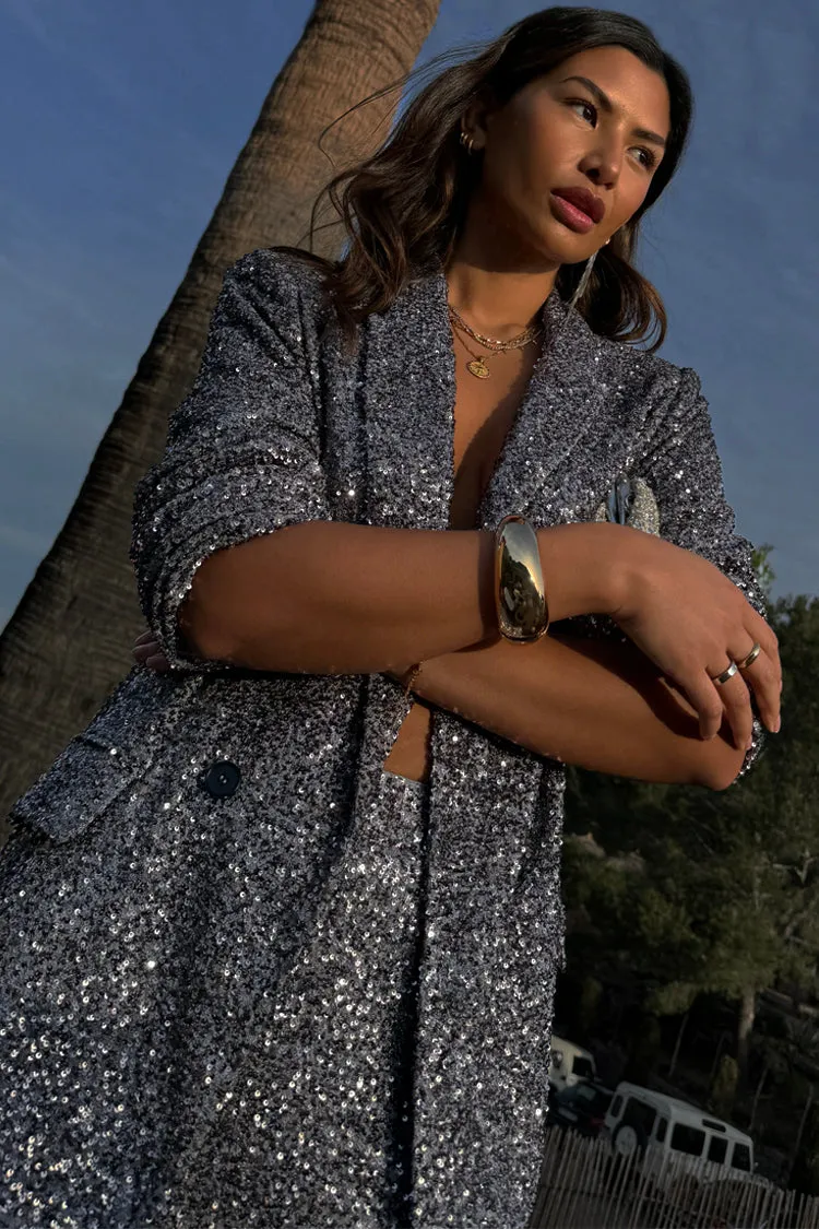 Gunmetal Sequin 54 Blazer sold by Never Fully Dressed product image thumbnail 4