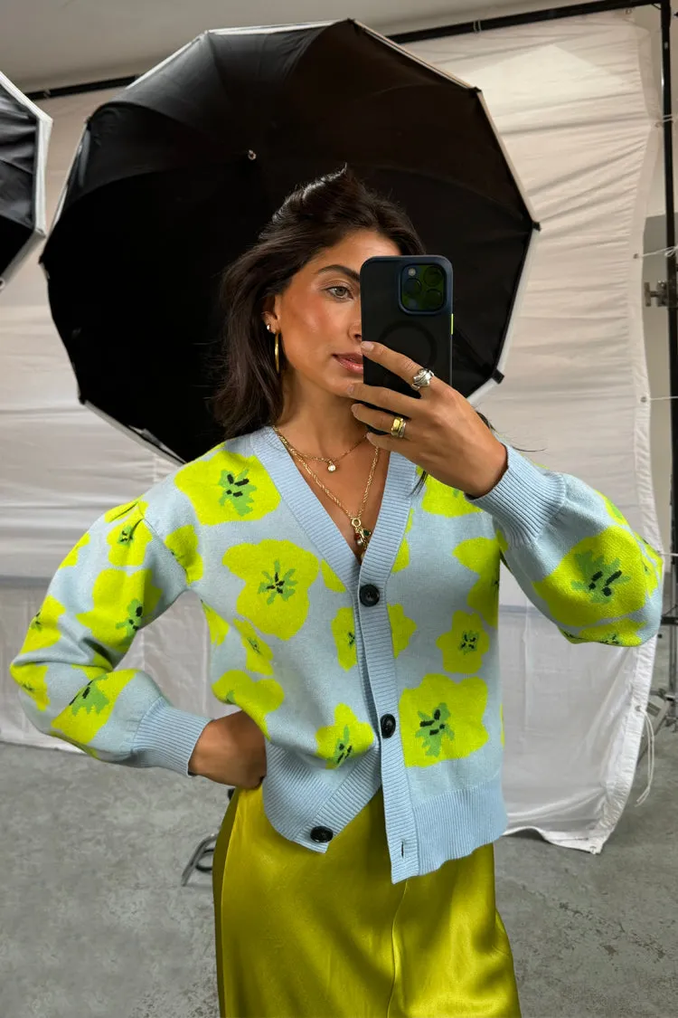 Blue Floral Hannah Cardigan sold by Never Fully Dressed product image thumbnail 4