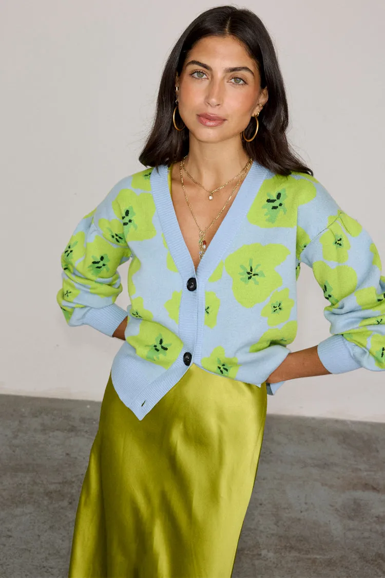 Blue Floral Hannah Cardigan sold by Never Fully Dressed product image thumbnail 2