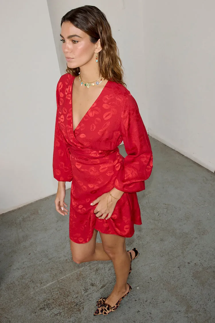 Red Kissed by NFD Mini Vienna Dress sold by Never Fully Dressed product image thumbnail 5