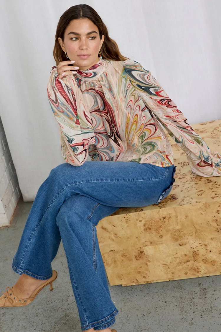 Multi Marble Bibi Top sold by Never Fully Dressed product image thumbnail 5