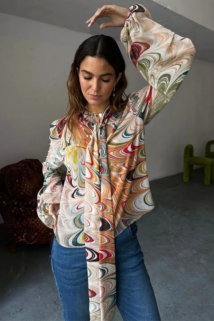 Multi Marble Bibi Top sold by Never Fully Dressed product image thumbnail 4