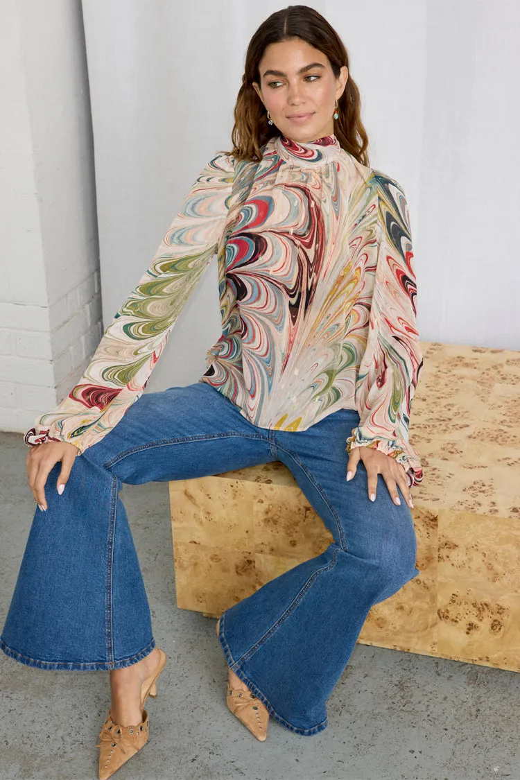 Multi Marble Bibi Top sold by Never Fully Dressed product image thumbnail 2