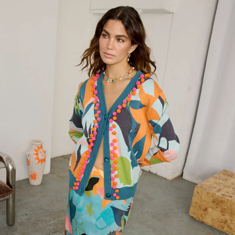 Balearic Forrest Cardigan sold by Never Fully Dressed