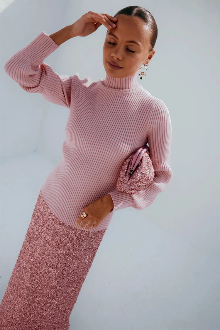 Pink Rib Knit Jumper sold by Never Fully Dressed product image thumbnail 3