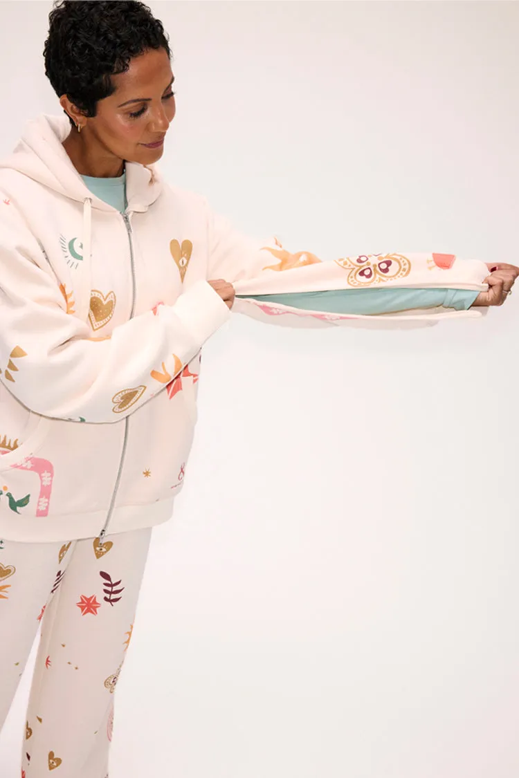 Cream Sundazed Accessible Hoodie sold by Never Fully Dressed product image thumbnail 5
