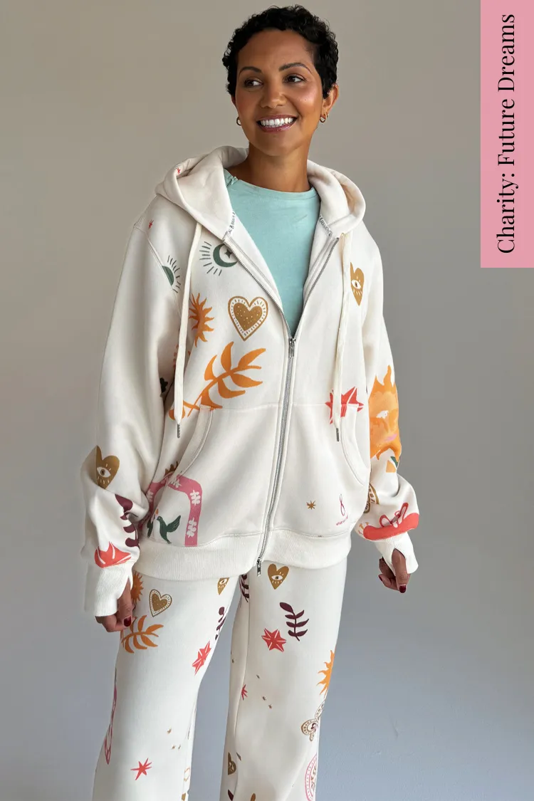 Cream Sundazed Accessible Hoodie sold by Never Fully Dressed product image thumbnail 2