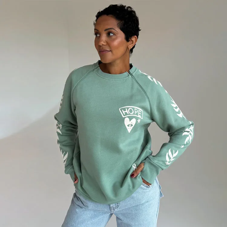 Sage Sundazed Accessible Sweatshirt sold by Never Fully Dressed