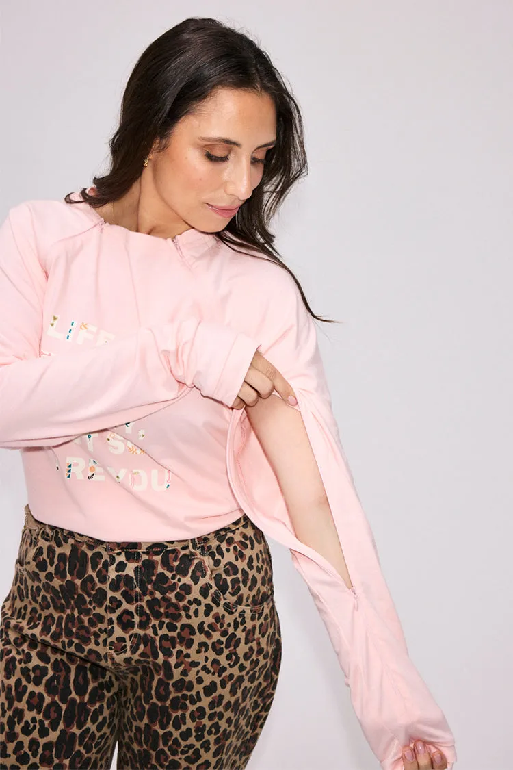 Pink Life is Tough Long Sleeve Accessible T-Shirt sold by Never Fully Dressed product image thumbnail 3