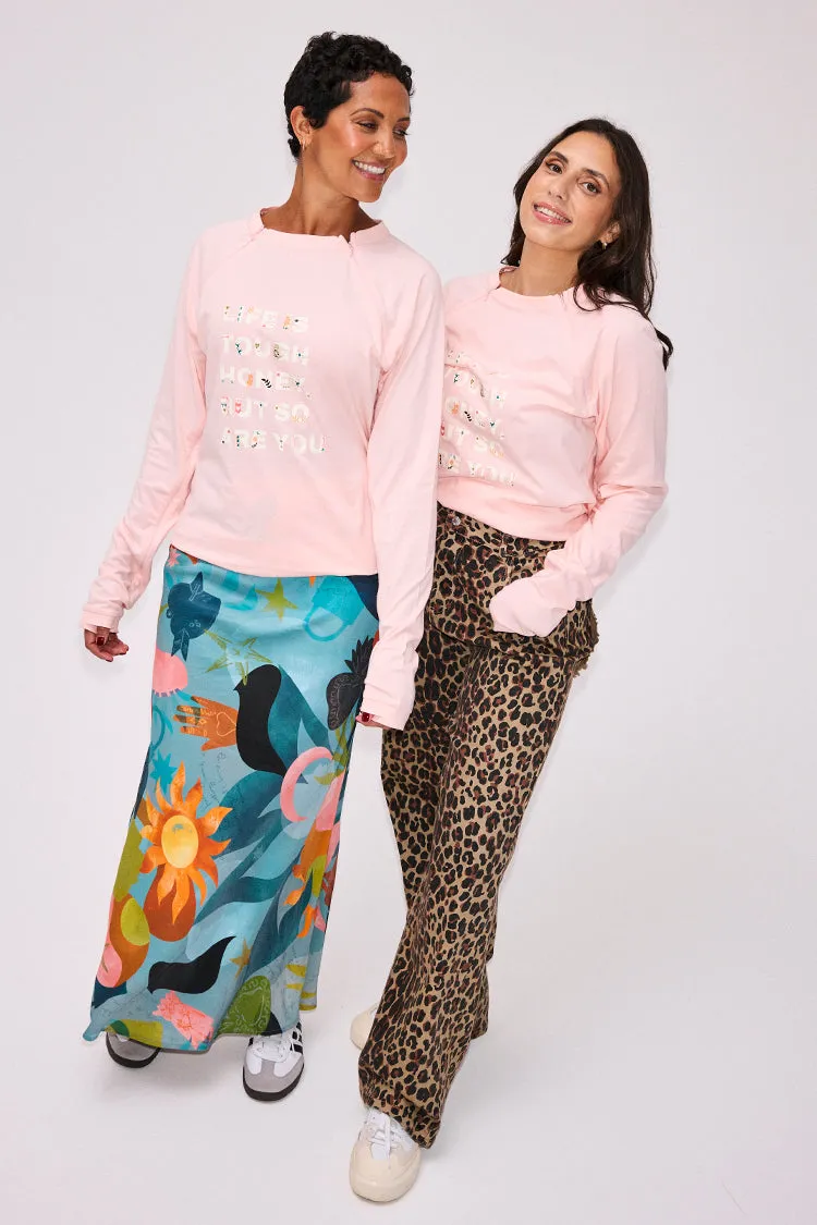 Pink Life is Tough Long Sleeve Accessible T-Shirt sold by Never Fully Dressed product image thumbnail 5