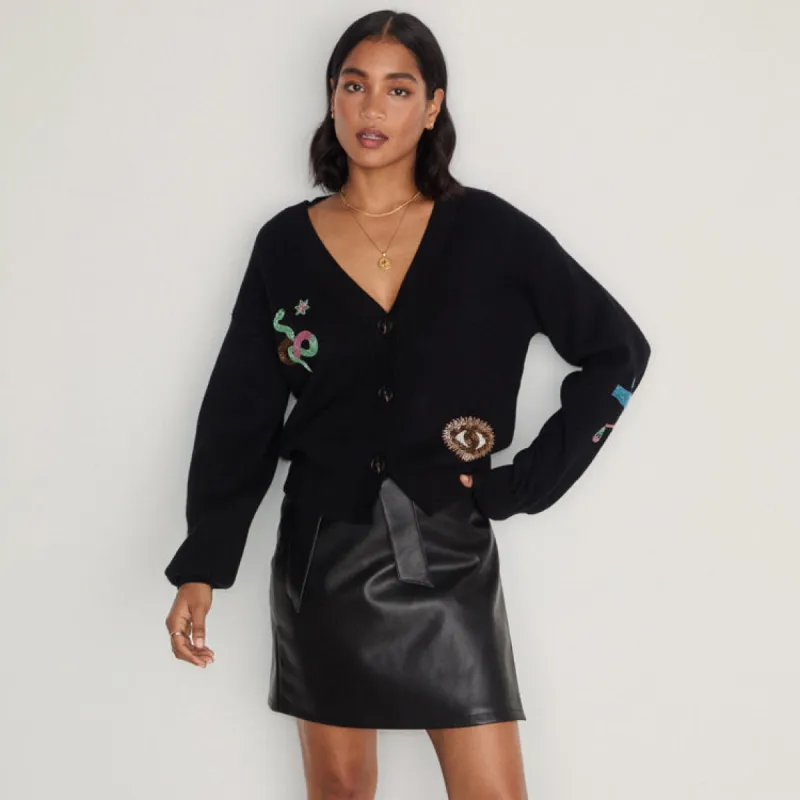 Black Mystical Cardigan sold by Never Fully Dressed