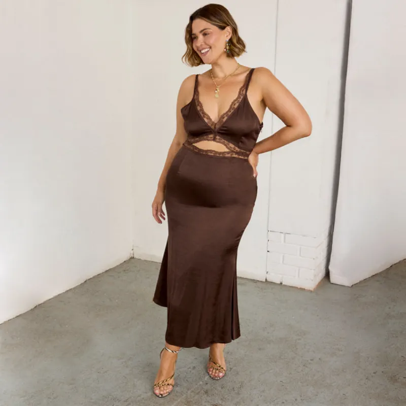 Chocolate Mimi Dress sold by Never Fully Dressed