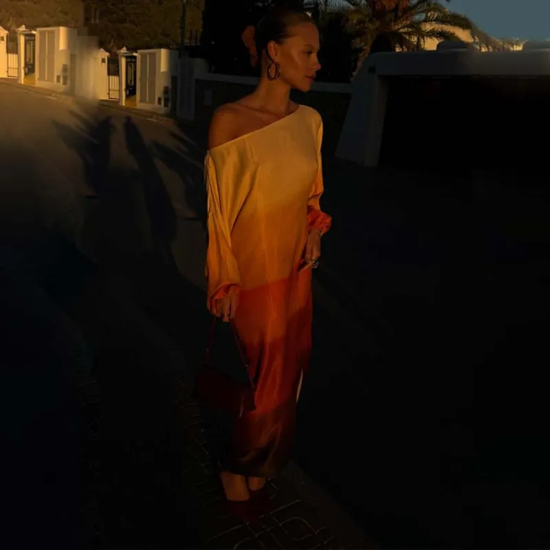 Orange Sunset Jem Dress Petite sold by Never Fully Dressed