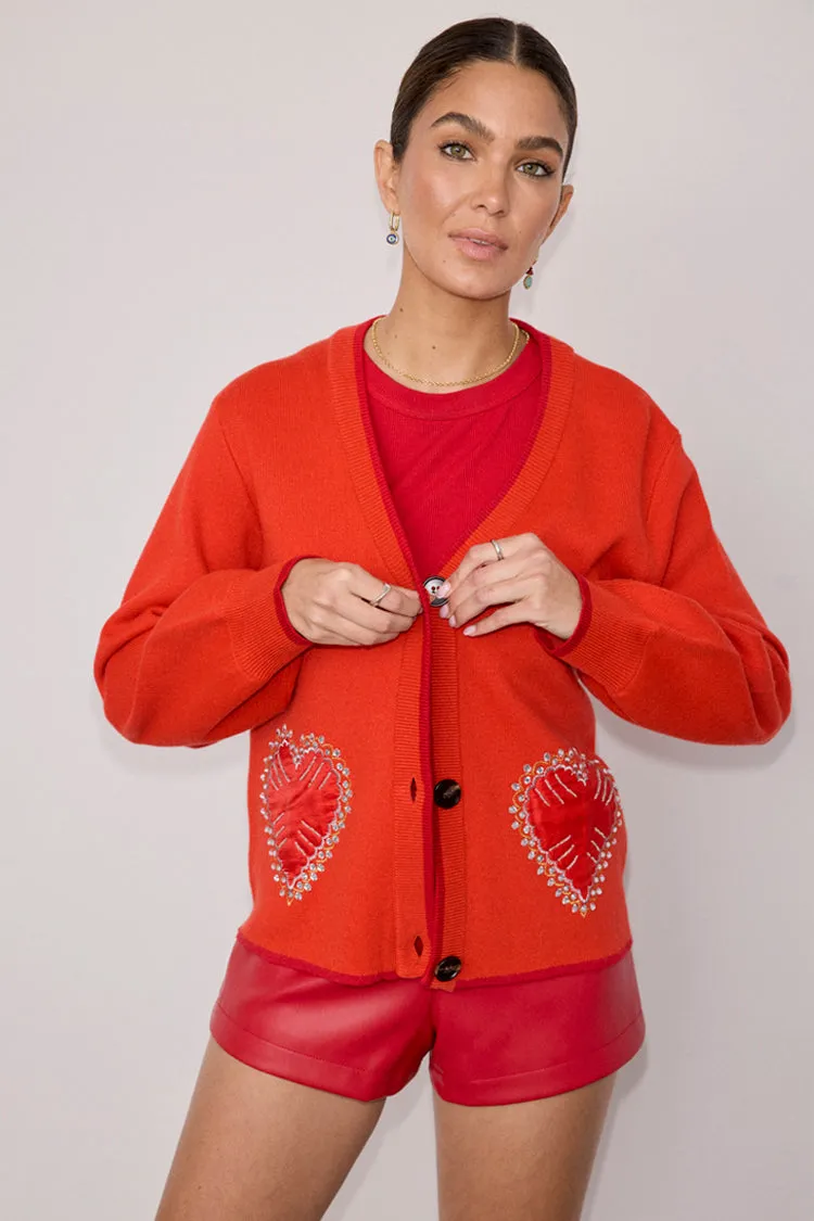 Red Heart Cardigan sold by Never Fully Dressed product image thumbnail 3