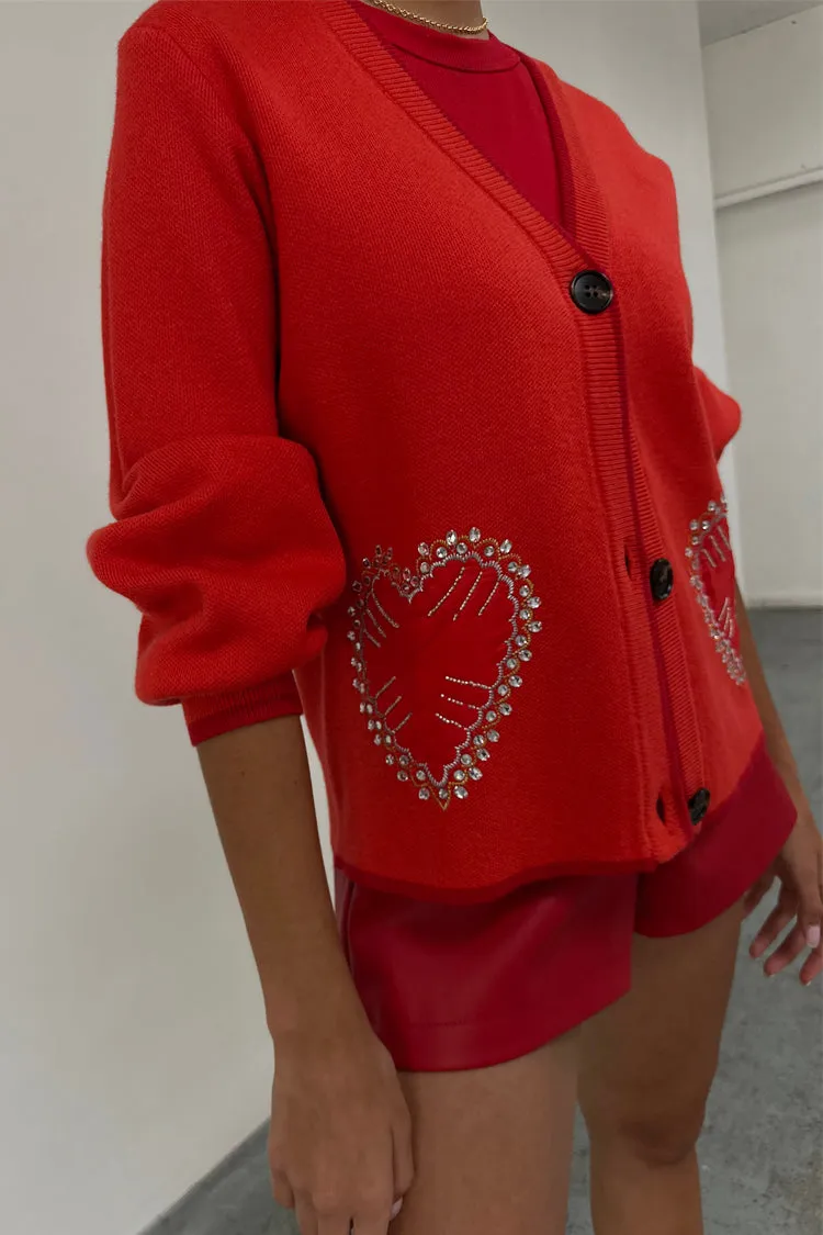 Red Heart Cardigan sold by Never Fully Dressed product image thumbnail 4