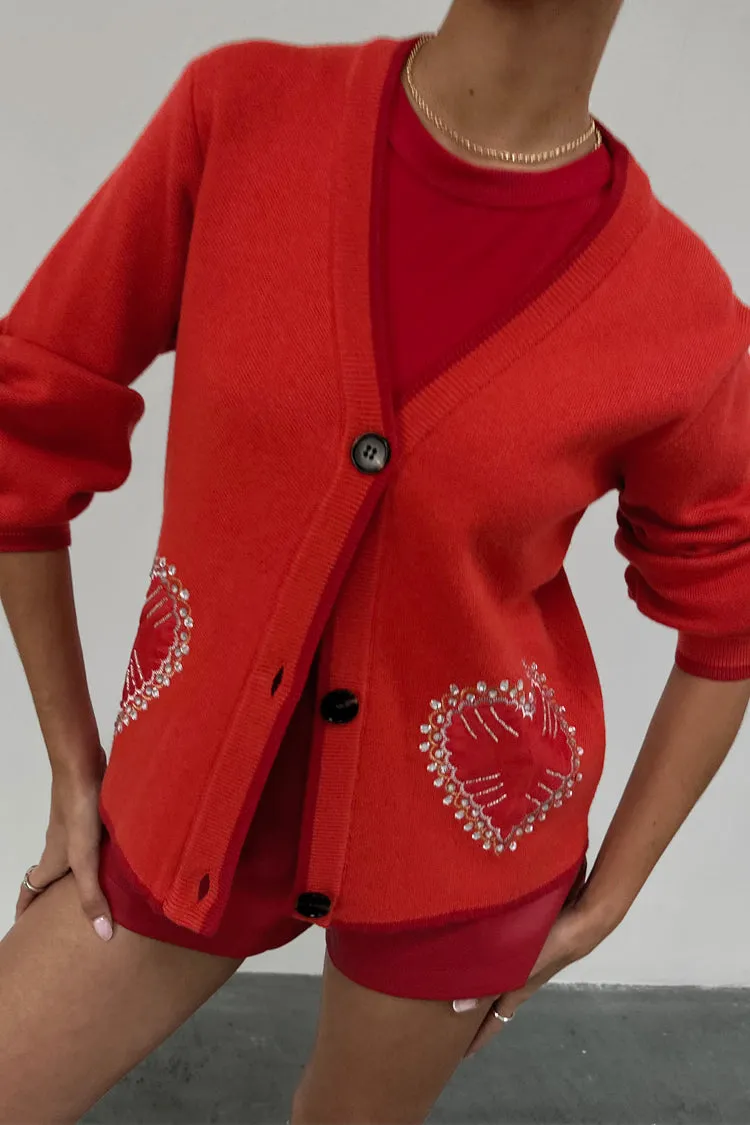 Red Heart Cardigan sold by Never Fully Dressed product image thumbnail 2
