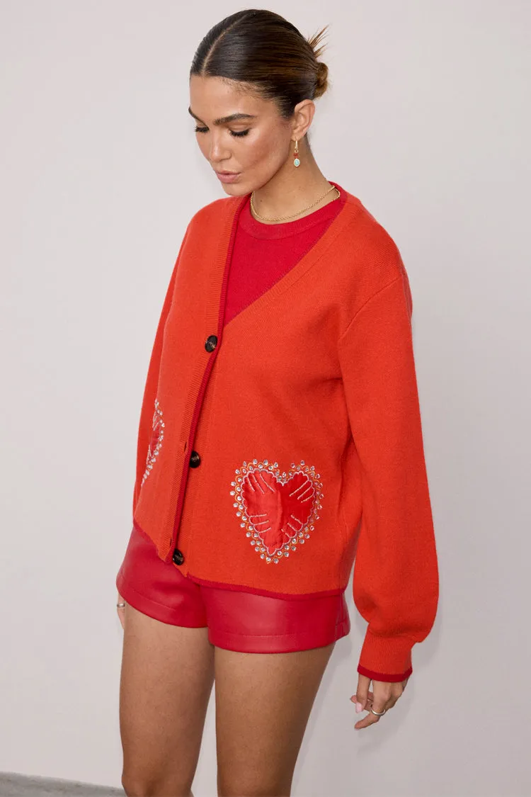 Red Heart Cardigan sold by Never Fully Dressed product image thumbnail 5