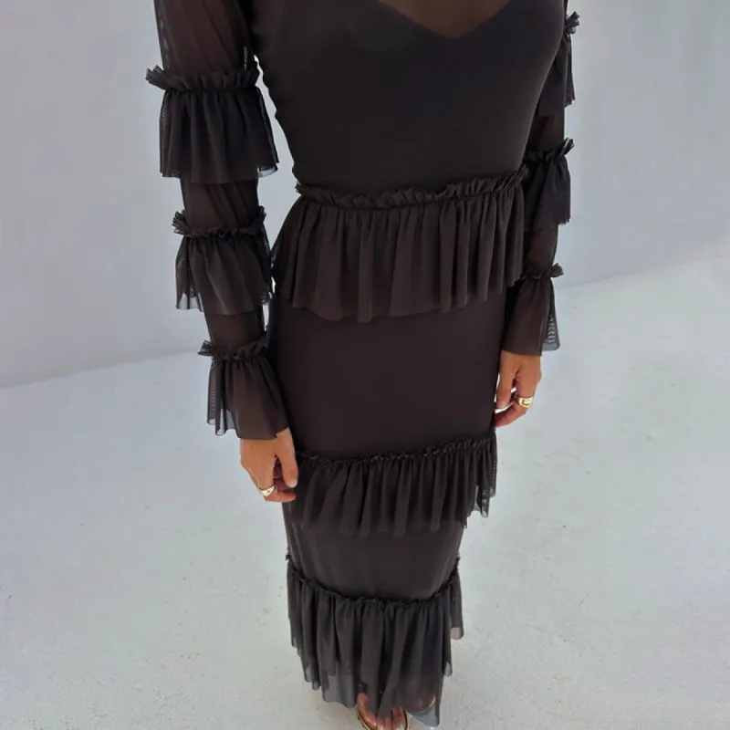 Chocolate Felicity Dress sold by Never Fully Dressed